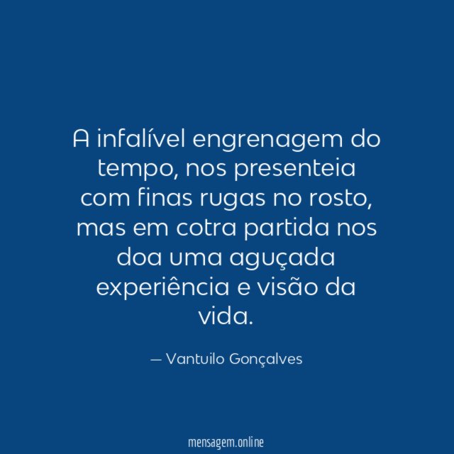 A infalível engrenagem do tempo