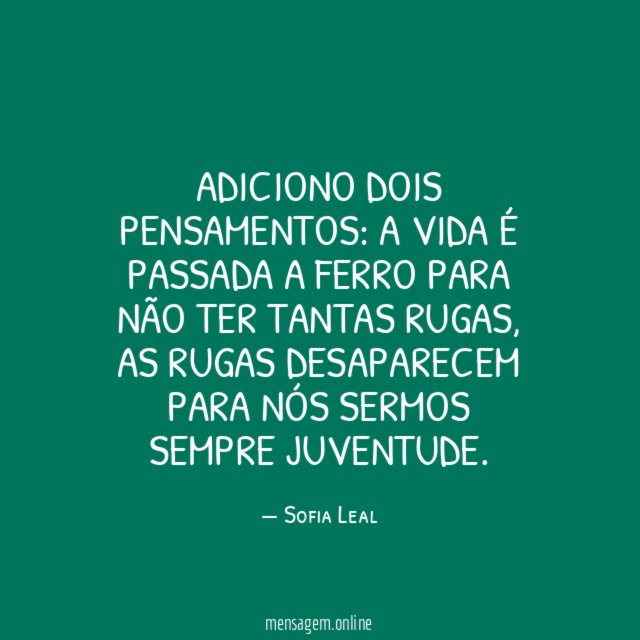 Adiciono dois pensamentos