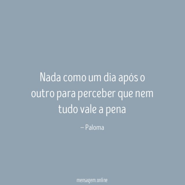 Nada como um dia após o outro para