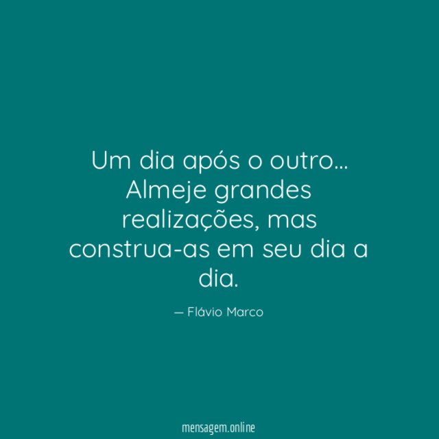 Um dia após o outro
