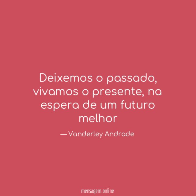 Deixemos o passado