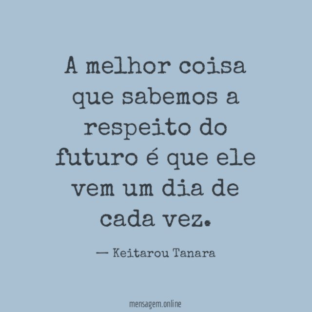 A melhor coisa que sabemos a respeito do