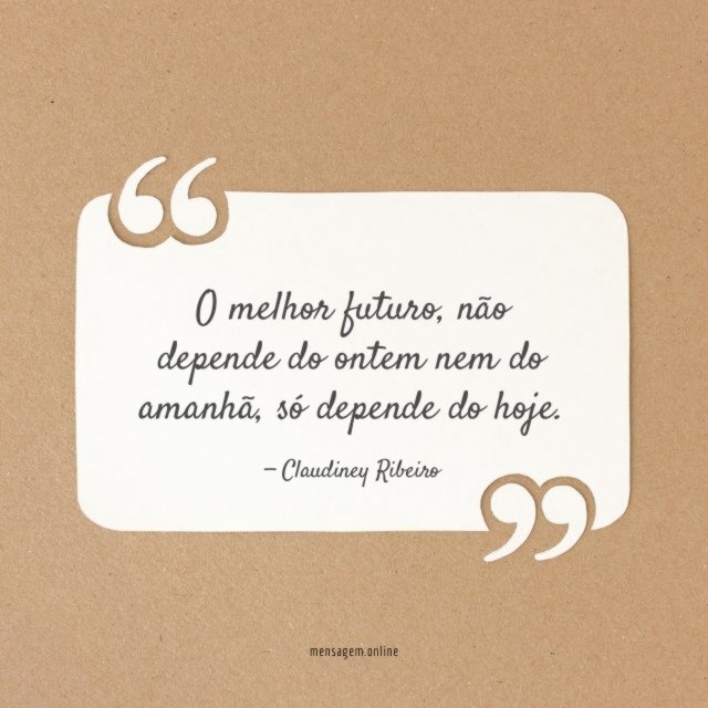 O melhor futuro
