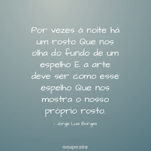 Por vezes à noite há um rosto Que nos