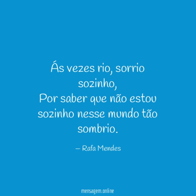 Ás vezes rio