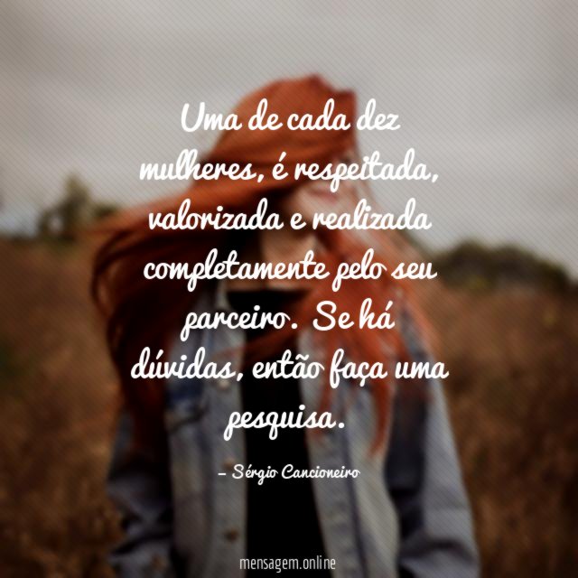 Uma de cada dez mulheres