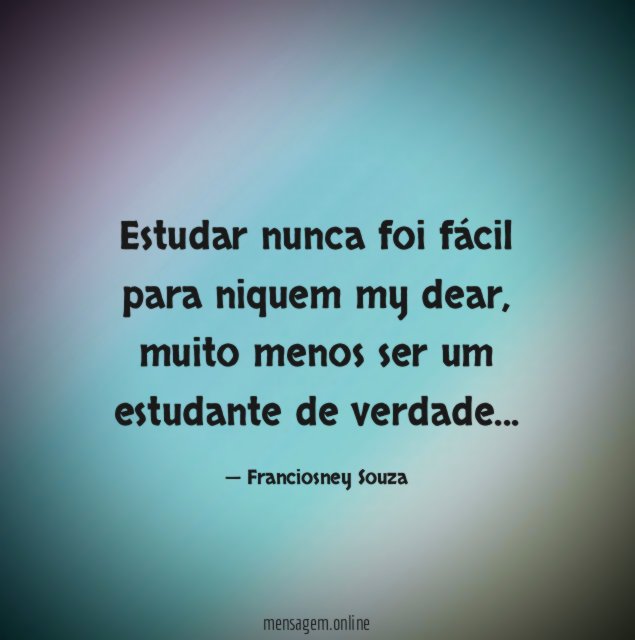 Estudar nunca foi fácil para niquem my dear