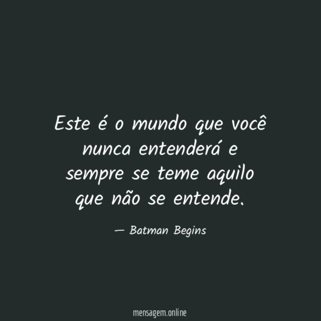 Este é o mundo que você nunca entenderá