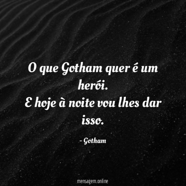 O que Gotham quer é um herói