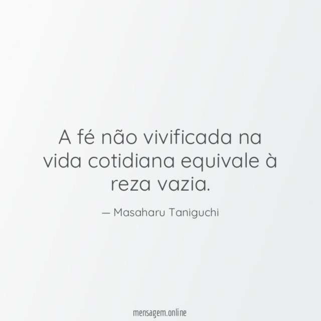 A fé não vivificada na vida cotidiana equivale à reza vazia