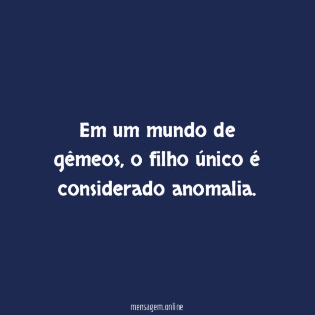 Em um mundo de gêmeos