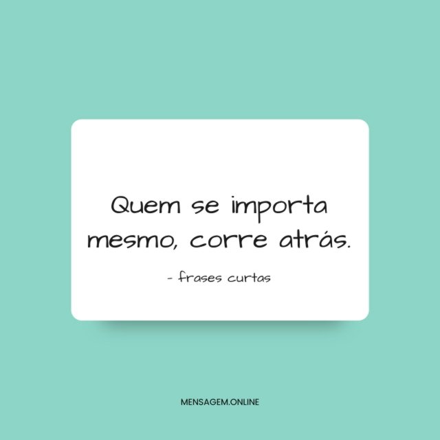 Quem se importa mesmo