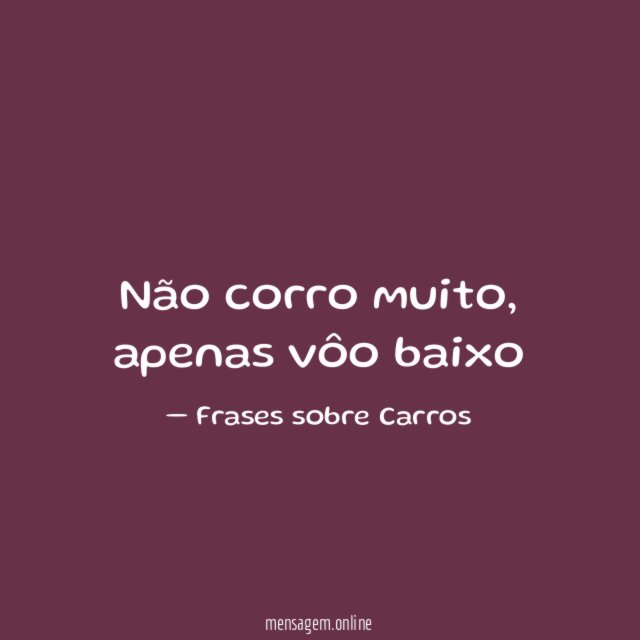 Não corro muito
