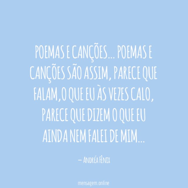 Poemas e canções…