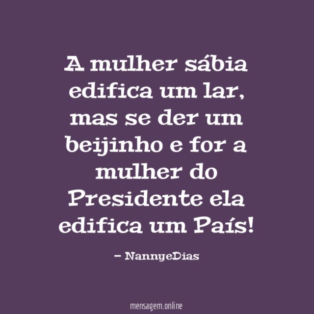 A mulher sábia edifica um lar