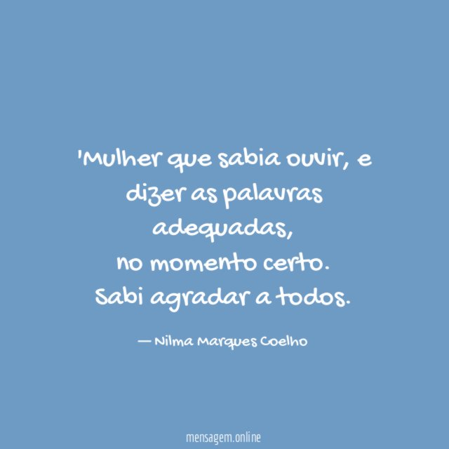 Mulher que sabia ouvir