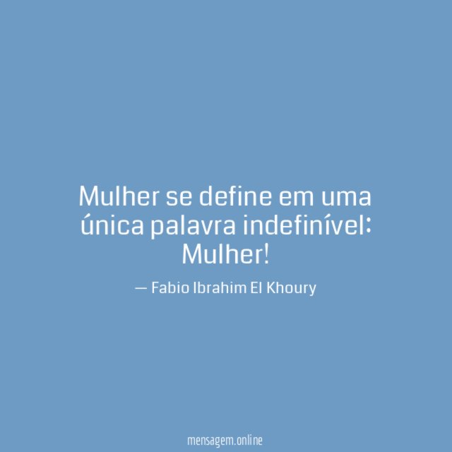 Mulher se define em uma única palavra indefinível