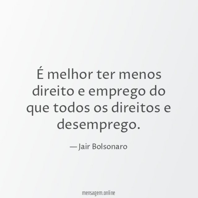 É melhor ter menos direito e emprego do