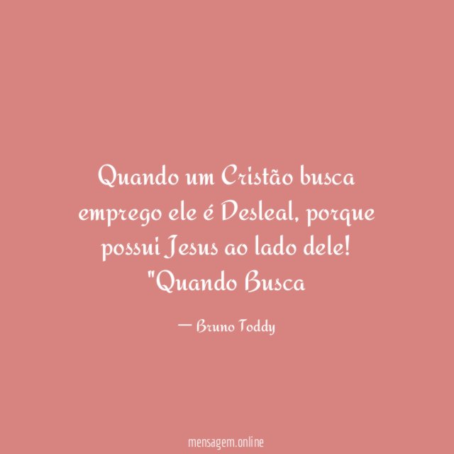 Quando um Cristão busca emprego ele é Desleal