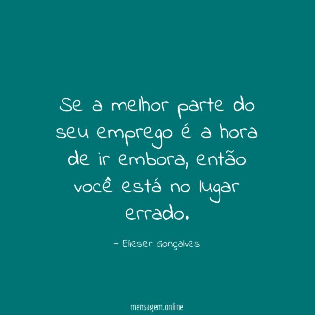Se a melhor parte do seu emprego é a hora de ir embora