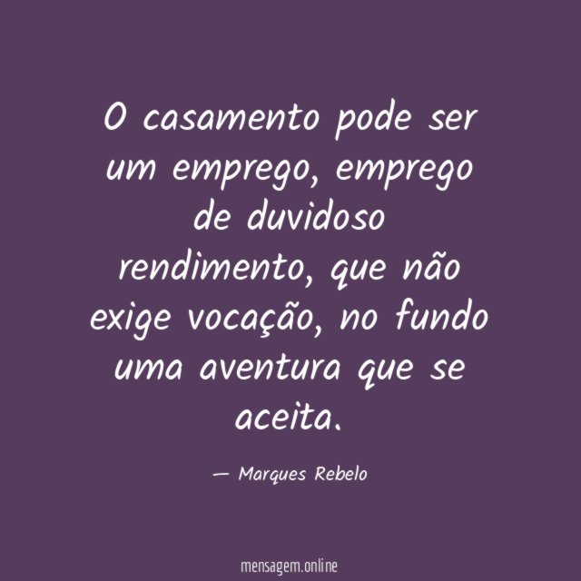 O casamento pode ser um emprego