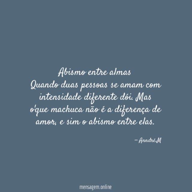 Abismo entre almas