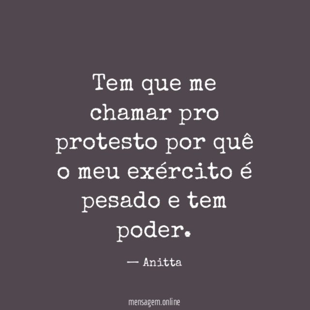 Tem que me chamar pro protesto por quê