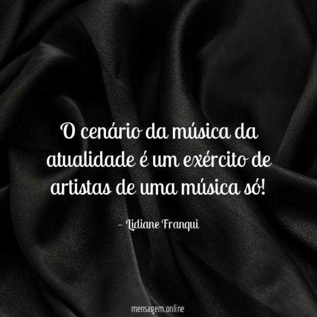 O cenário da música da atualidade é um