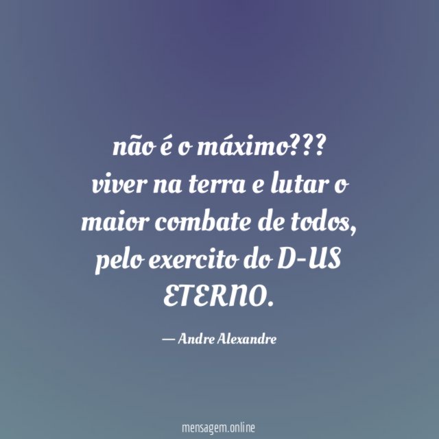 não é o máximo
