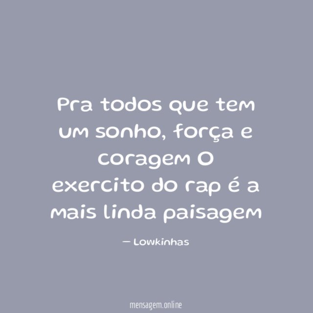 Pra todos que tem um sonho
