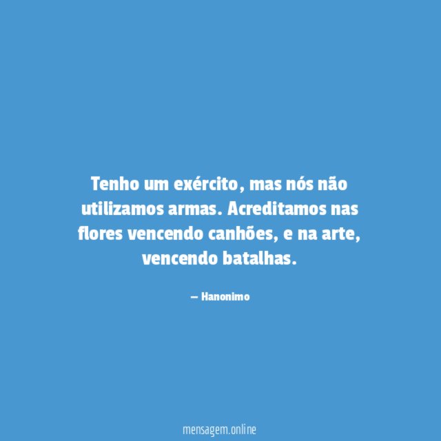 Tenho um exército