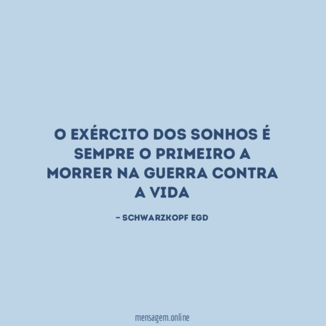 o exército dos sonhos é sempre o primeiro