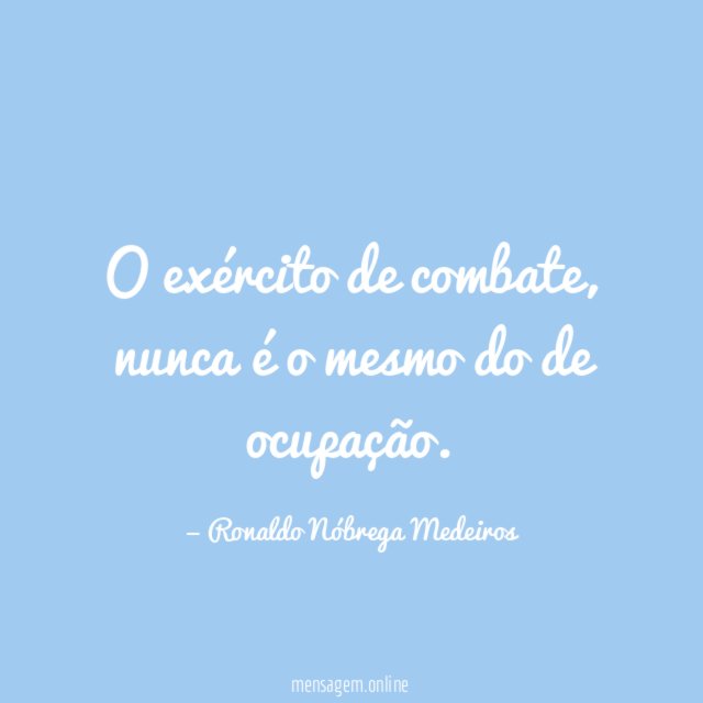 O exército de combate