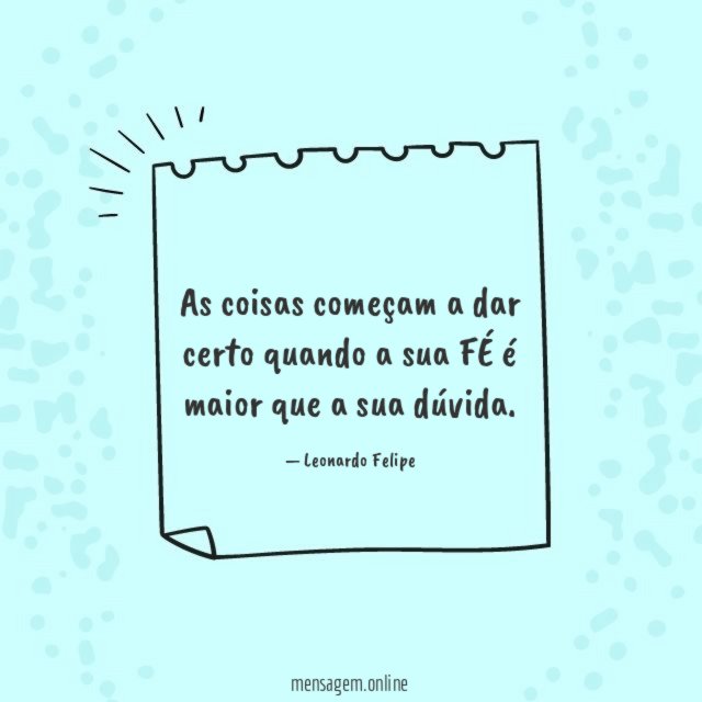 As coisas começam a dar certo quando a