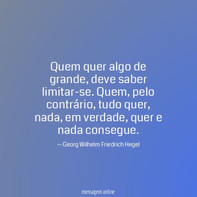 Quem quer algo de grande