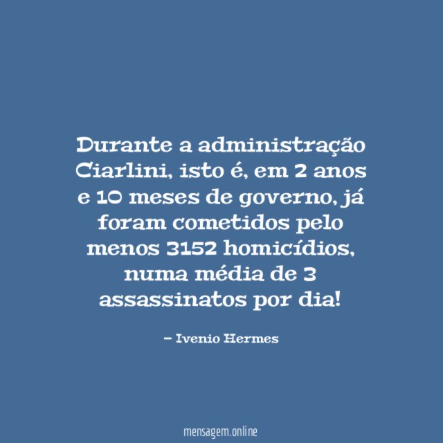 Durante a administração Ciarlini