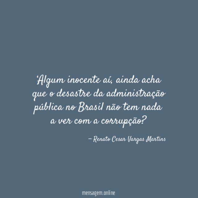 ‘Algum inocente aí
