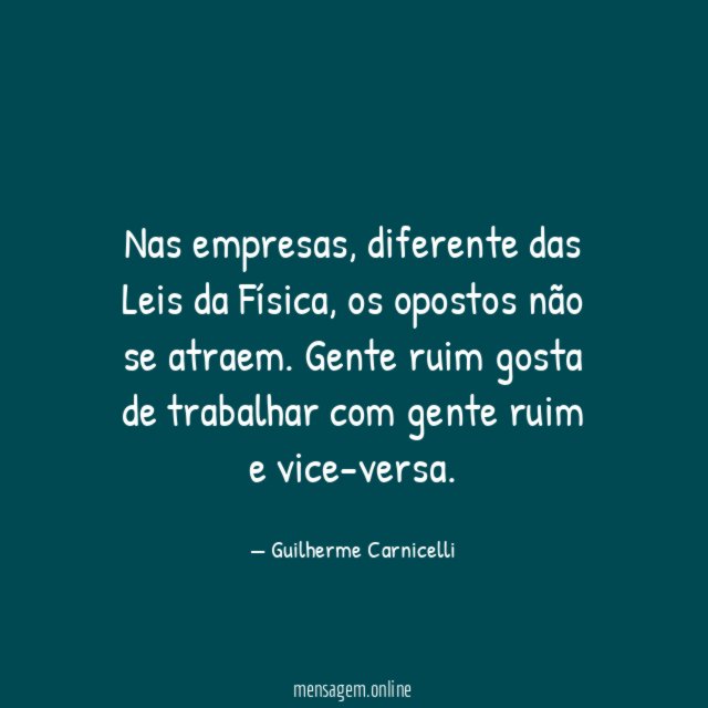 Nas empresas