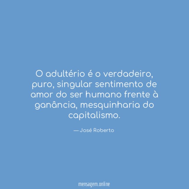 O adultério é o verdadeiro
