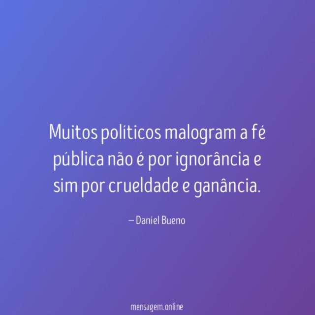 Muitos políticos malogram a fé pública não é