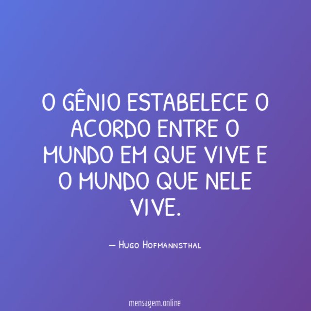 O gênio estabelece o acordo entre o mundo