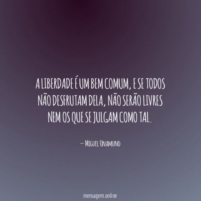 A liberdade é um bem comum