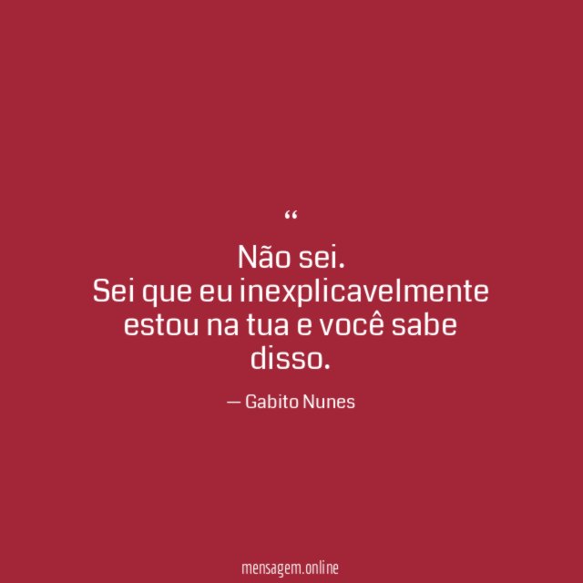 Não sei