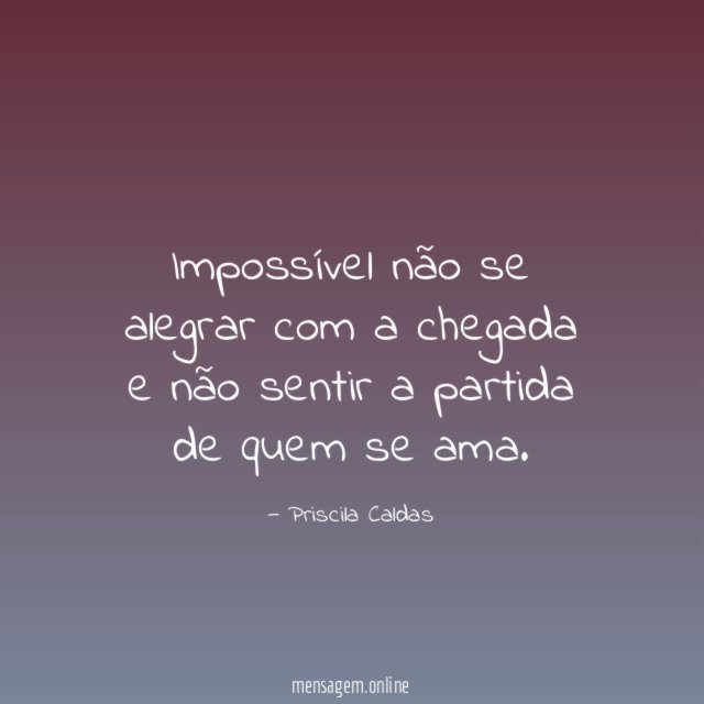 Impossível não se alegrar com a chegada
