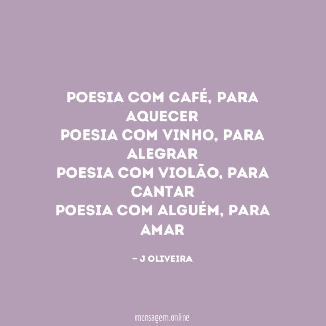 Poesia com café