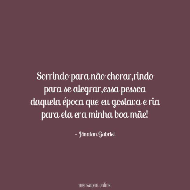Sorrindo para não chorar
