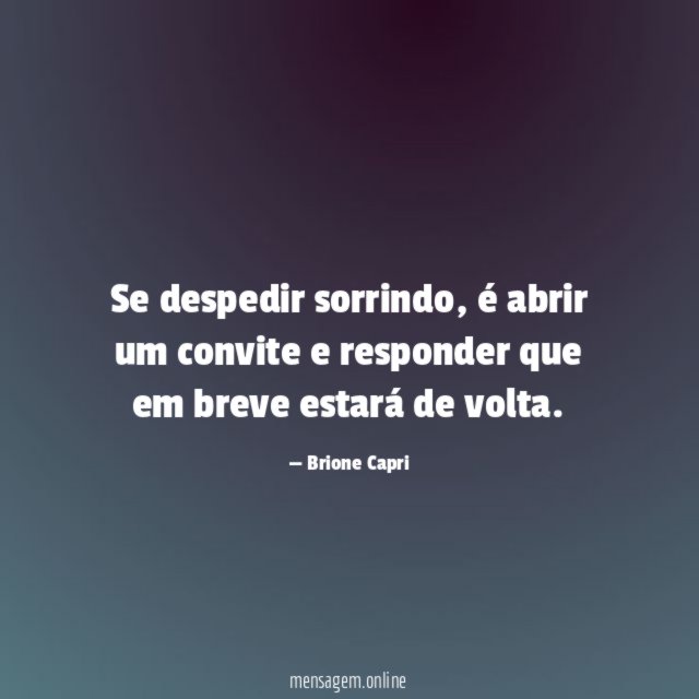 Se despedir sorrindo