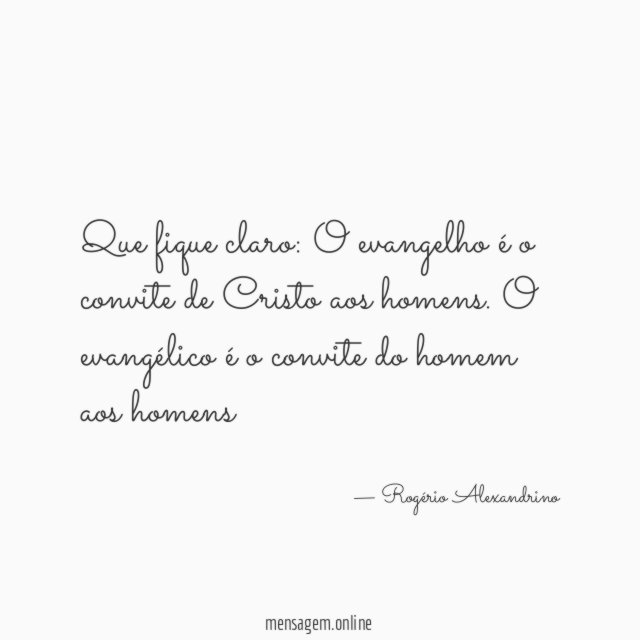 Que fique claro