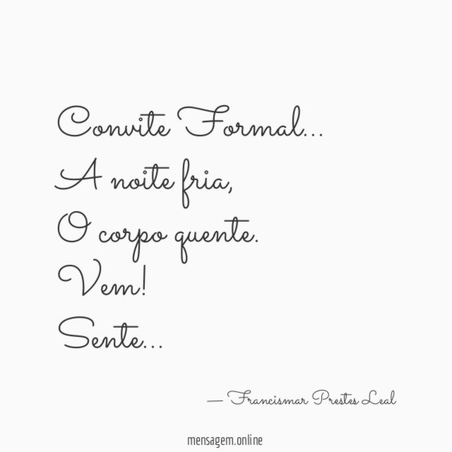 Convite Formal…