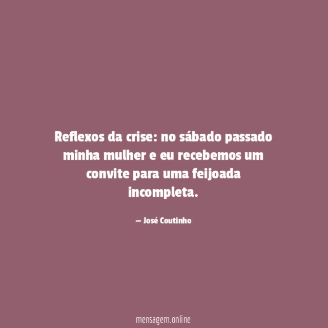 Reflexos da crise